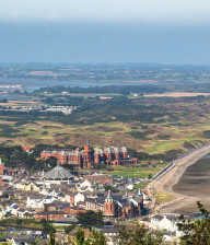 Aerial view of County Down houses and surrounding countryside
