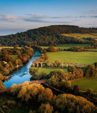 River wye from above in South Wales