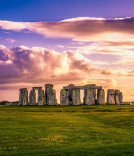 Dramatic clouds over Stonehenge in Wiltshire, UK