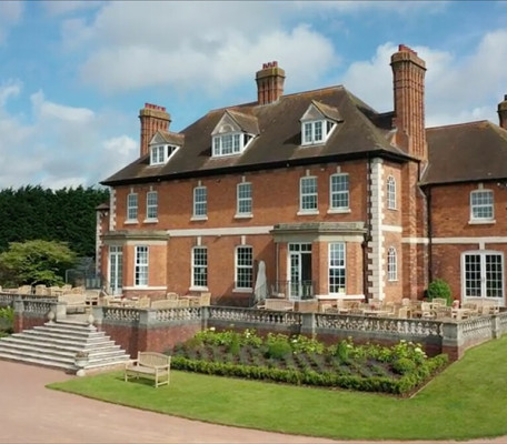 Exterior of the impressive manor house at the Astbury
