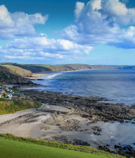 Looking down on Portwrinkle from Whitsand Bay golf course