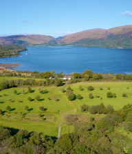 Aerial view of Argyll and Bute golf course